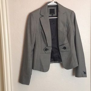 Gray Fitted Blazer